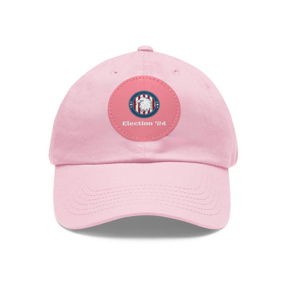 Hat with Leather Patch (Round)