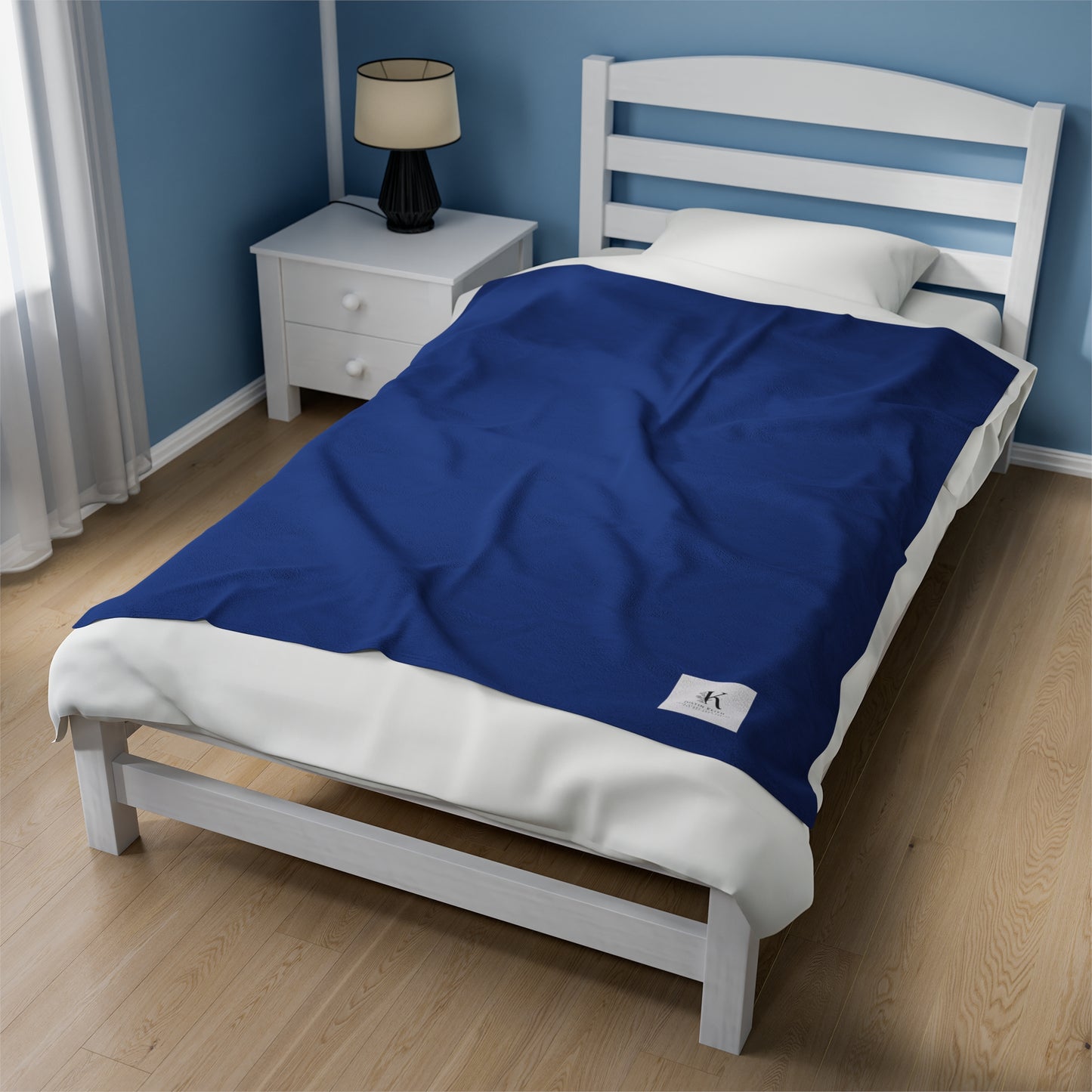 Blue Velveteen Plush Blanket