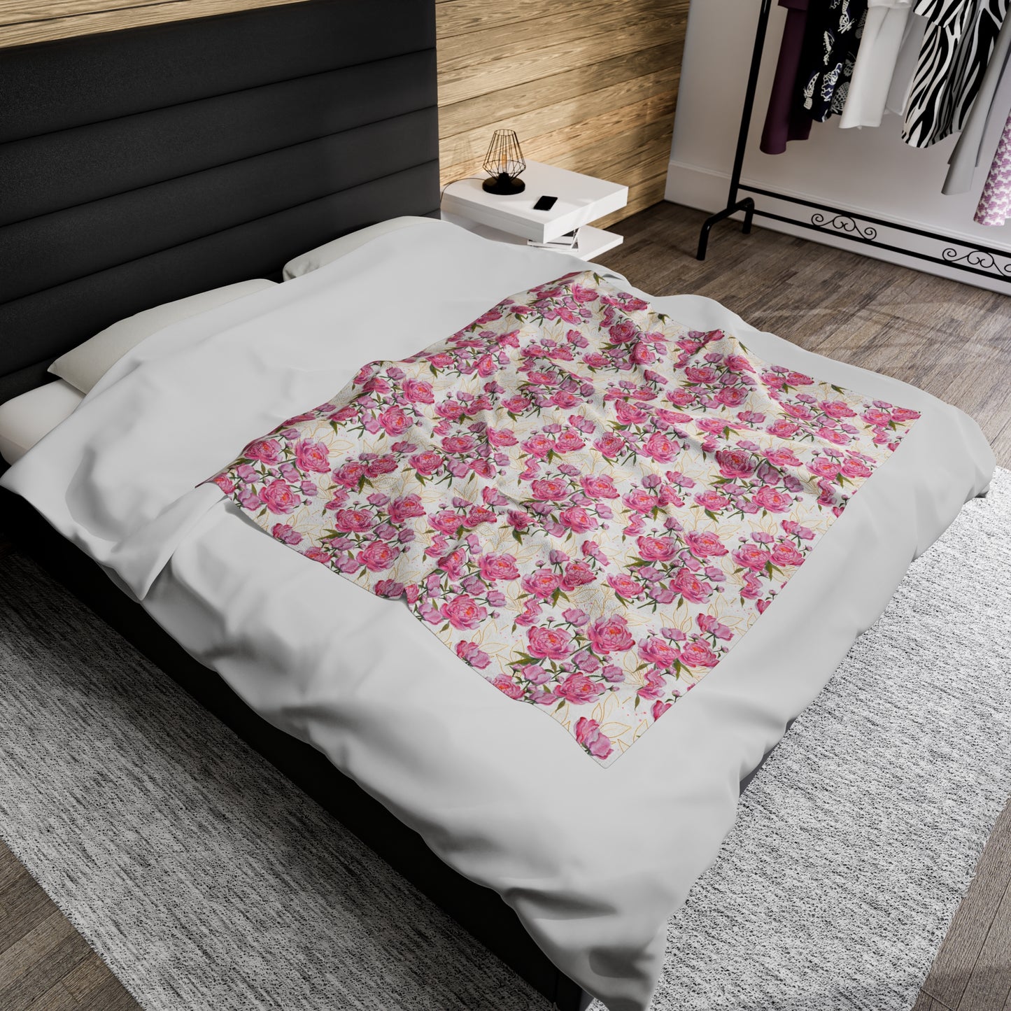 Roses Velveteen Plush Blanket