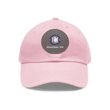 Hat with Leather Patch (Round)