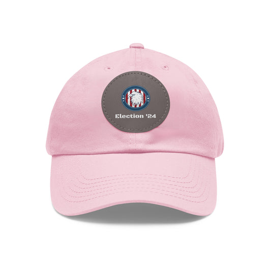Hat with Leather Patch (Round)