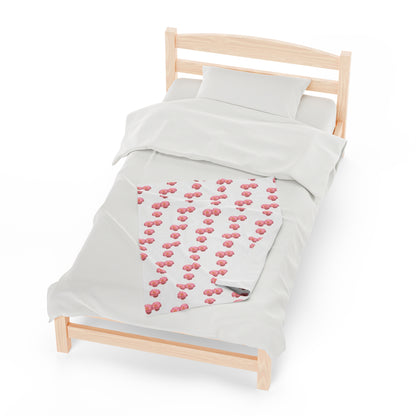 Blooming Pink Velveteen Plush Blanket