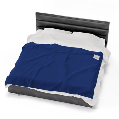Blue Velveteen Plush Blanket