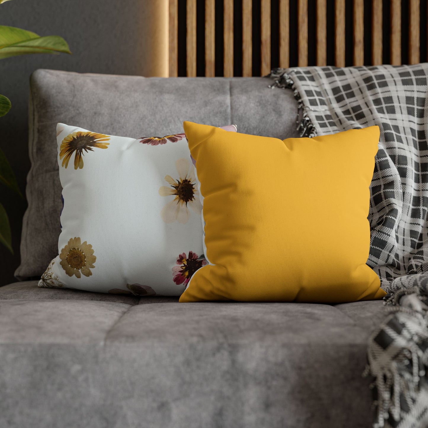 Faux Suede Square Pillowcase