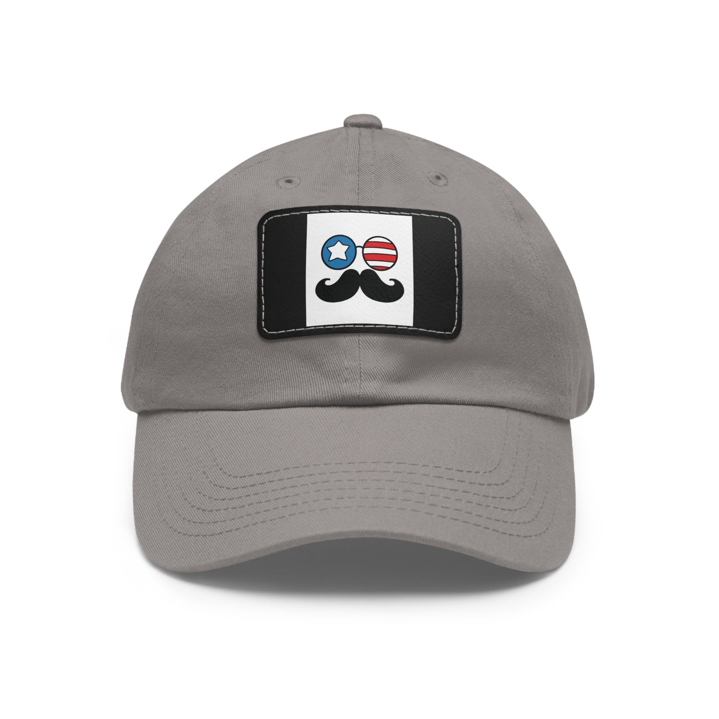 Dad Hat with Leather Patch (Rectangle)