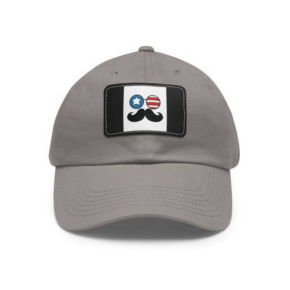 Dad Hat with Leather Patch (Rectangle)