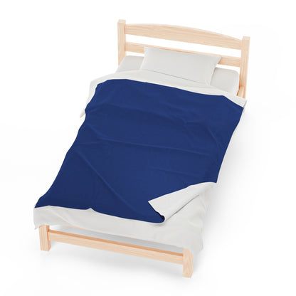 Blue Velveteen Plush Blanket