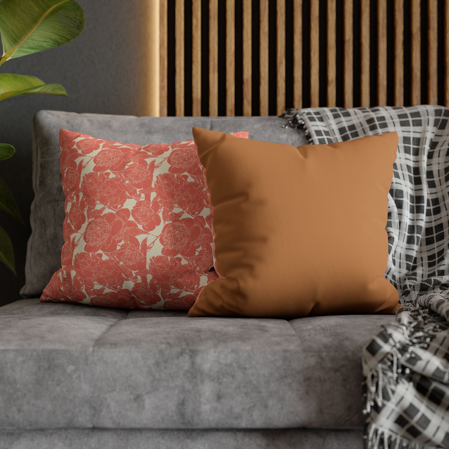 Faux Suede Square Pillowcase