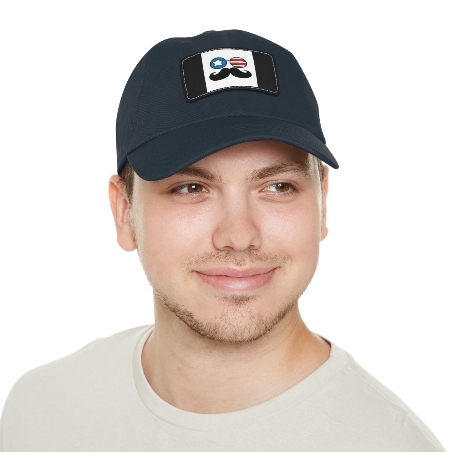 Dad Hat with Leather Patch (Rectangle)