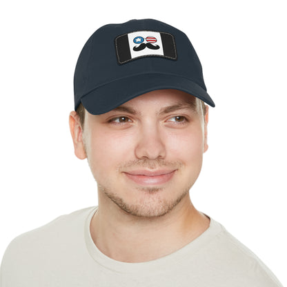 Dad Hat with Leather Patch (Rectangle)