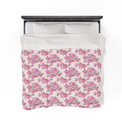 Roses Velveteen Plush Blanket