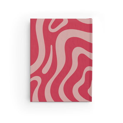 Pink & Blue Rose Journal Book - Ruled Line
