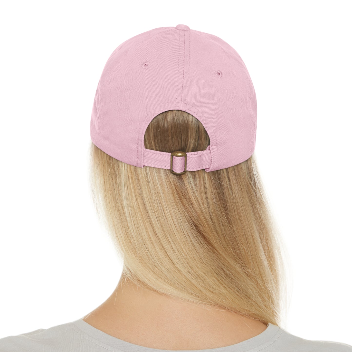 Hat with Leather Patch (Round)