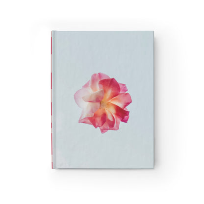 Pink & Blue Rose Journal Book - Ruled Line