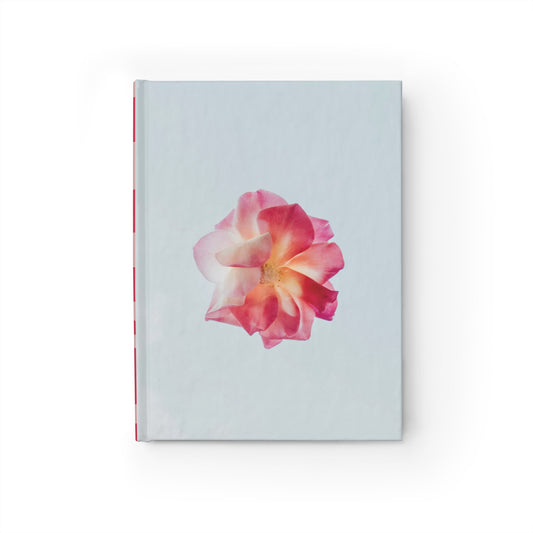 Pink & Blue Rose Journal Book - Ruled Line