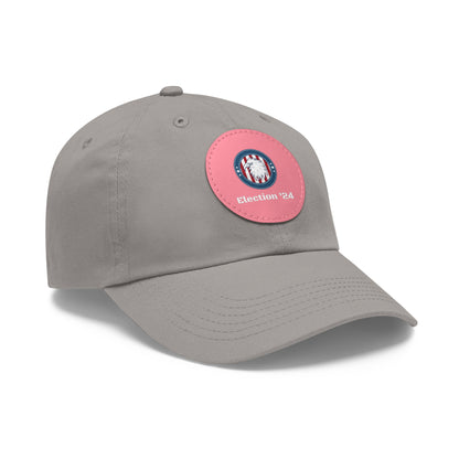 Hat with Leather Patch (Round)