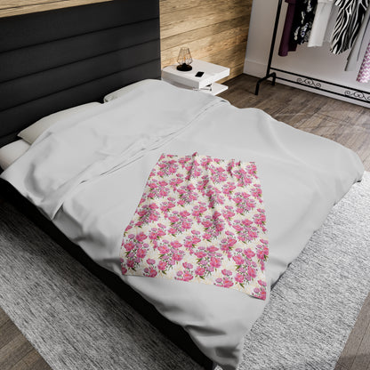 Roses Velveteen Plush Blanket
