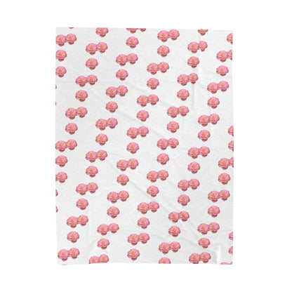 Blooming Pink Velveteen Plush Blanket