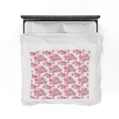 Roses Velveteen Plush Blanket