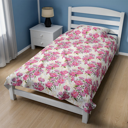 Roses Velveteen Plush Blanket