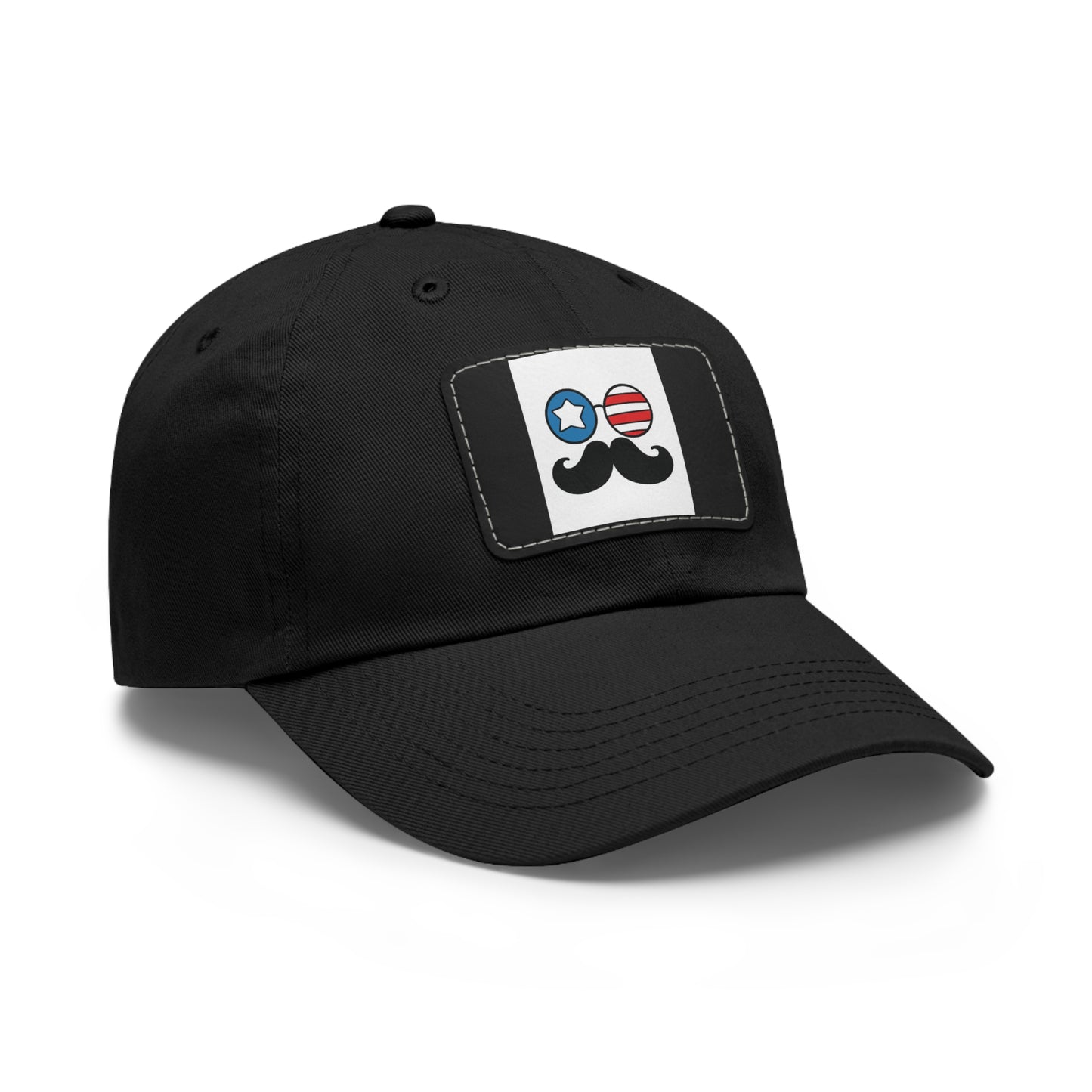 Dad Hat with Leather Patch (Rectangle)