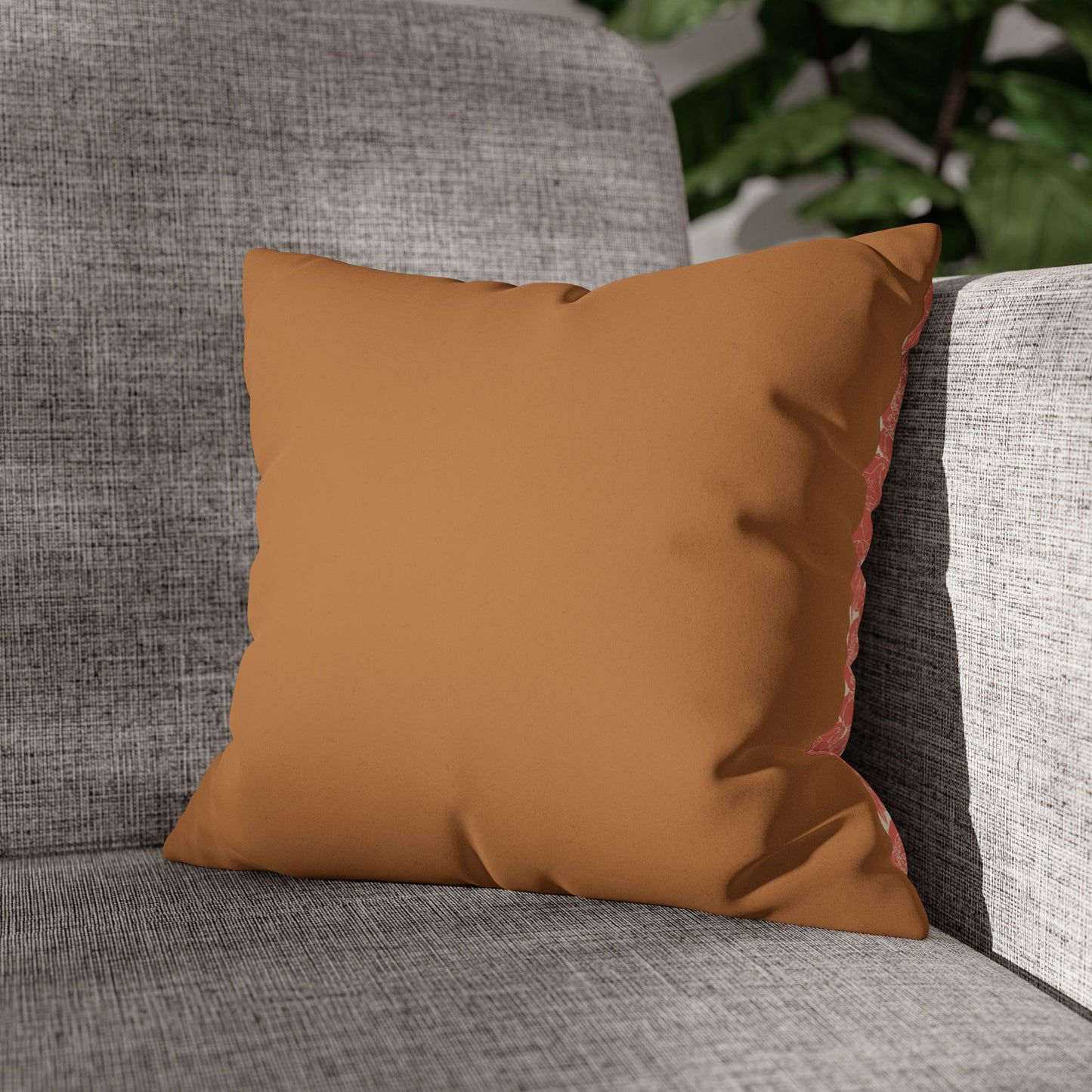 Faux Suede Square Pillowcase