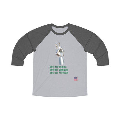 Unisex Tri-Blend 3\4 Raglan Tee