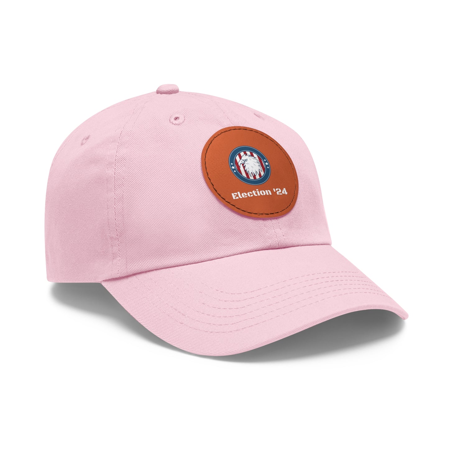 Hat with Leather Patch (Round)