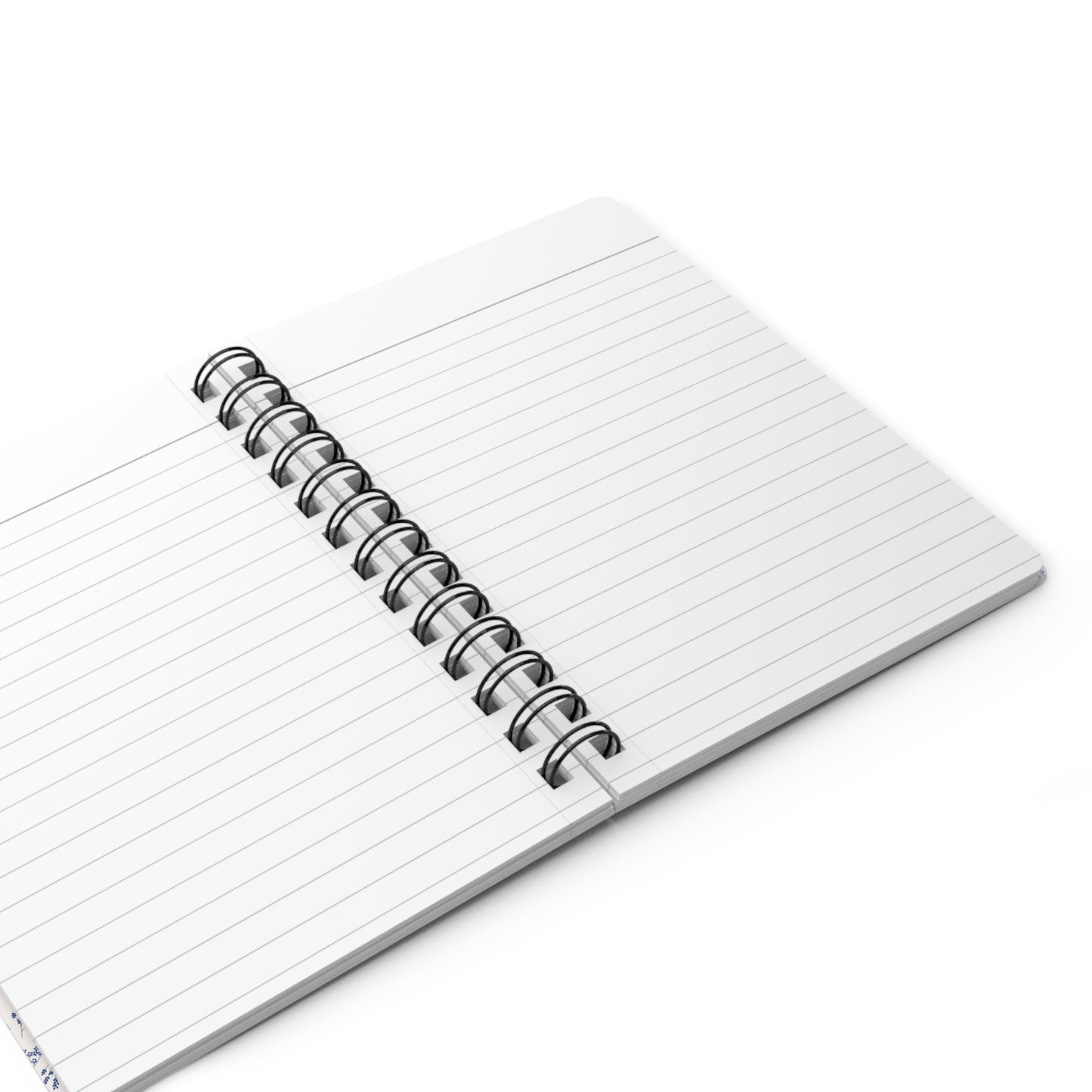 Brown & Blue Floral Spiral Bound Notebook