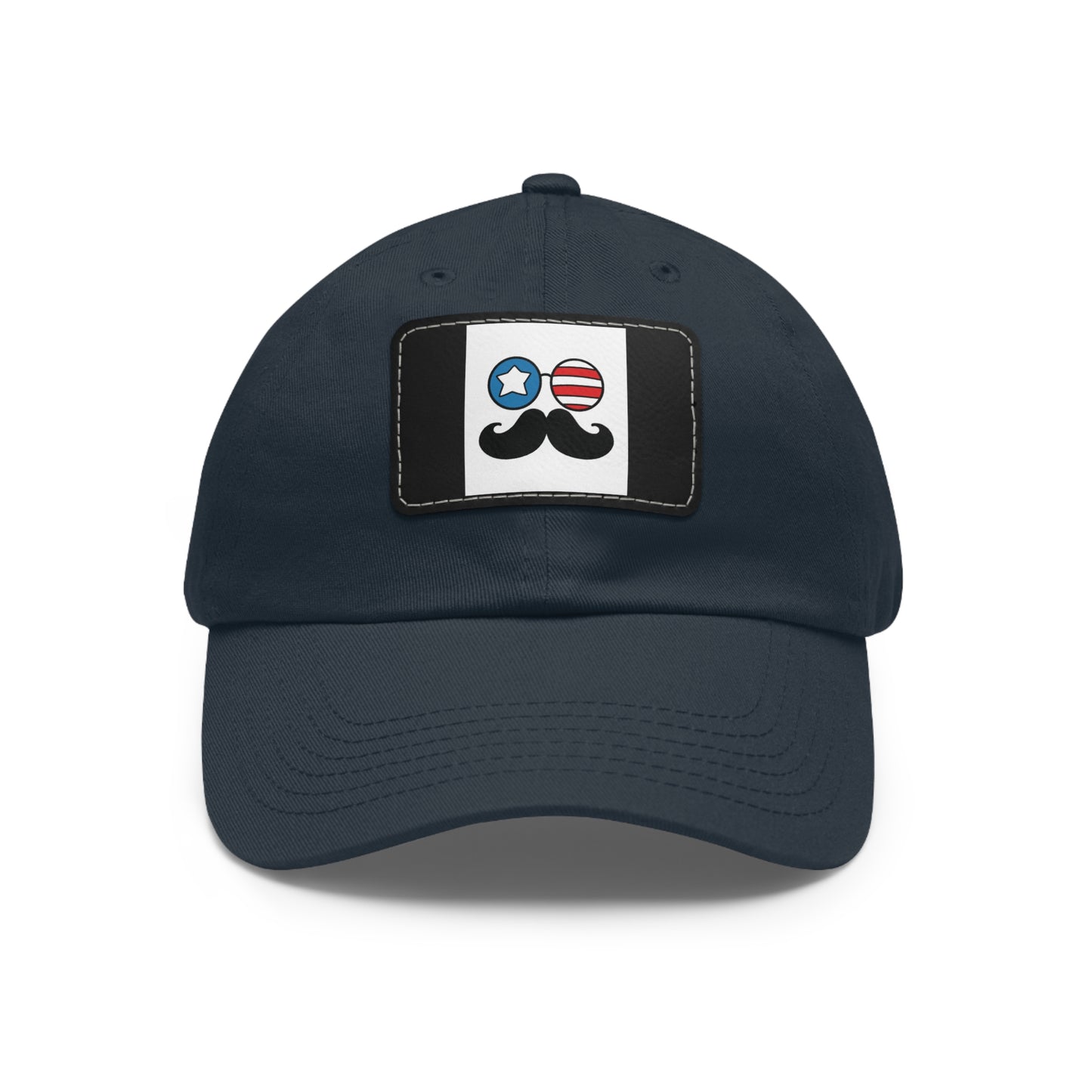 Dad Hat with Leather Patch (Rectangle)