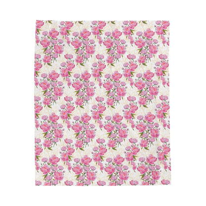 Roses Velveteen Plush Blanket
