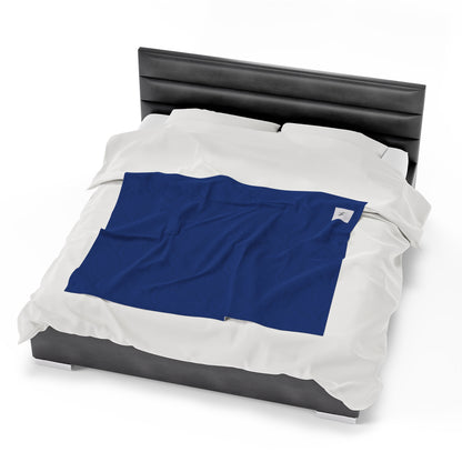 Blue Velveteen Plush Blanket