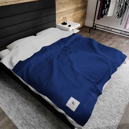 Blue Velveteen Plush Blanket
