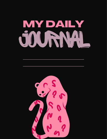Pink White Cat Journal