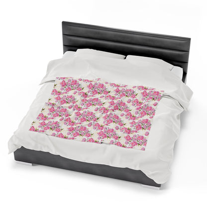 Roses Velveteen Plush Blanket