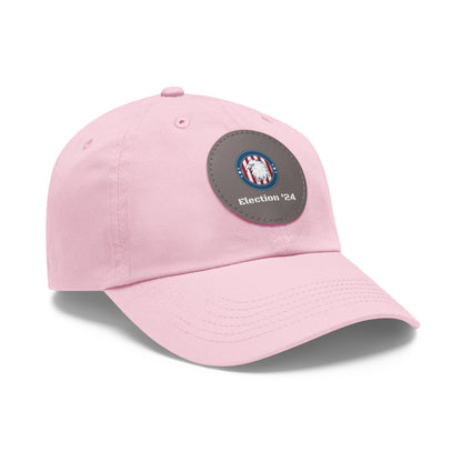 Hat with Leather Patch (Round)