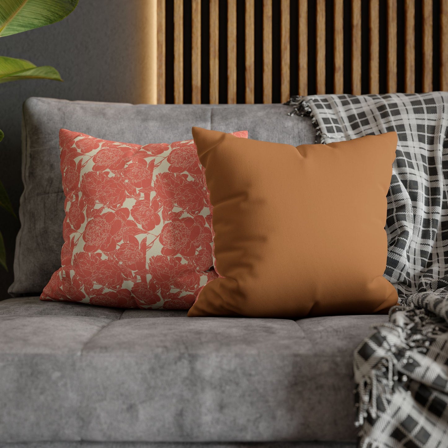 Faux Suede Square Pillowcase