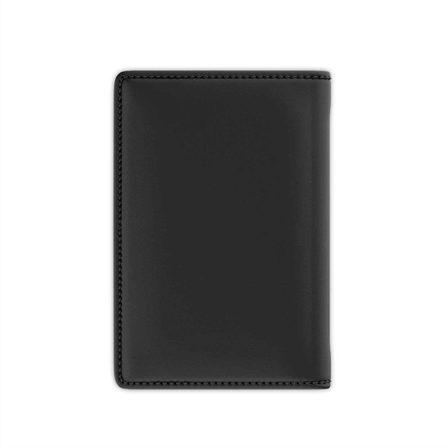 Back of the Passport Cover that is black