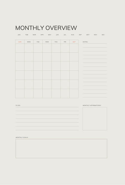Blue & Pink Rose Blooming Weekly Planner